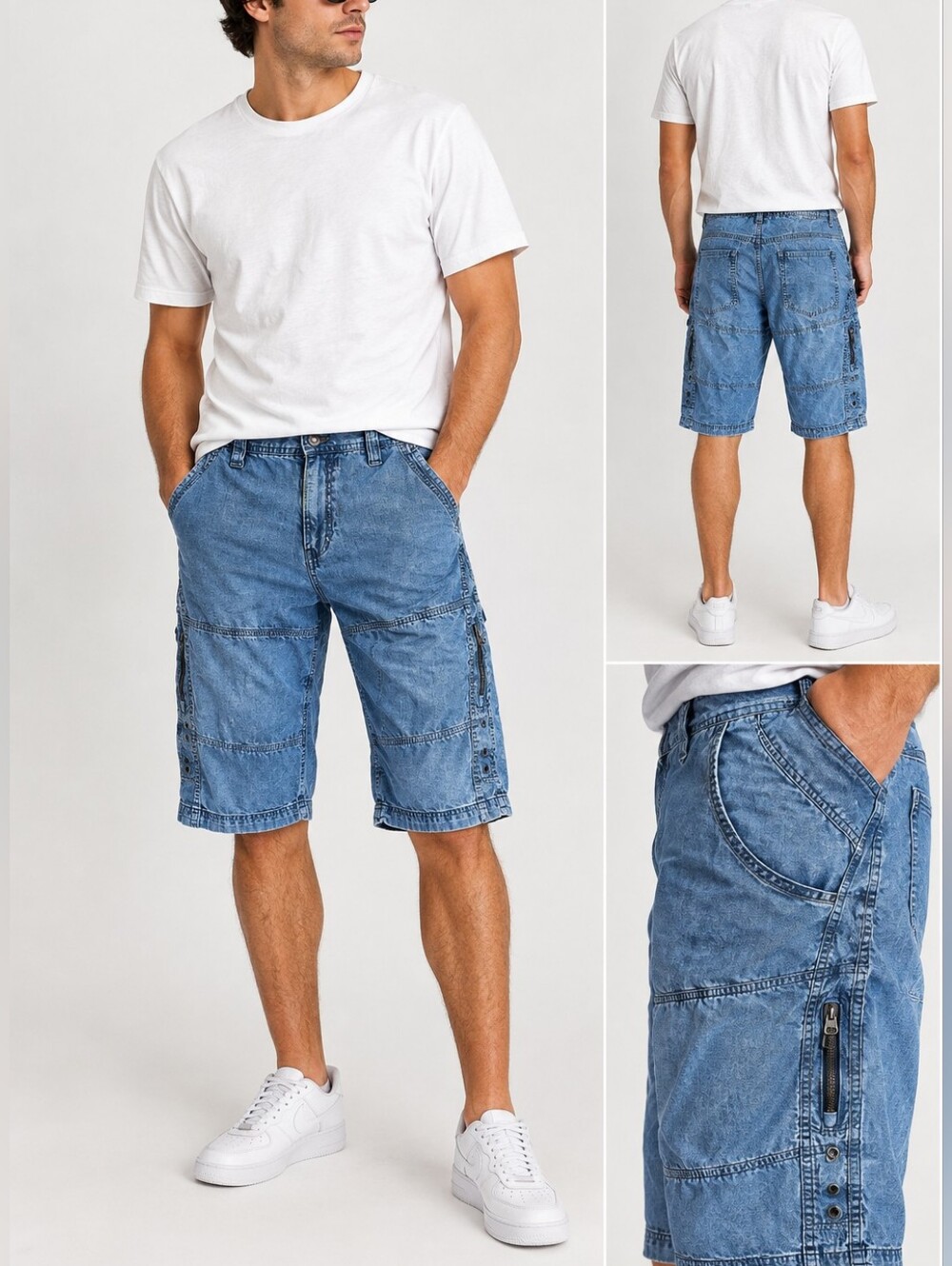Projek Raw Men's Denim Cargo Shorts – W36